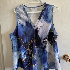 Blue Sleeveless top